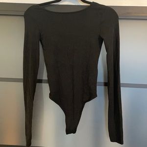 AllSaints Long sleeved thong bodysuit.